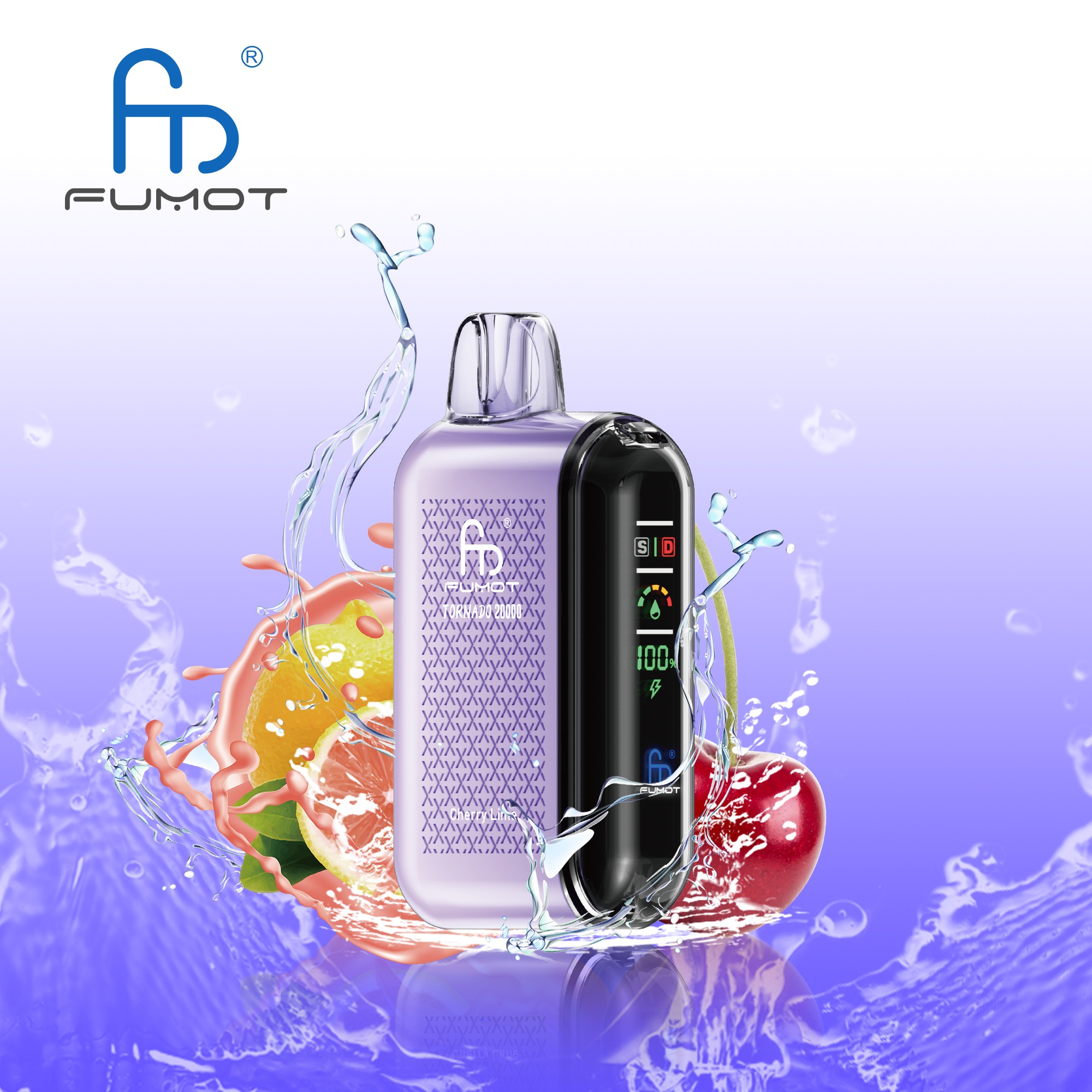 Cherry Lime Fumot Randm Tornado 20000 Puffs Vape