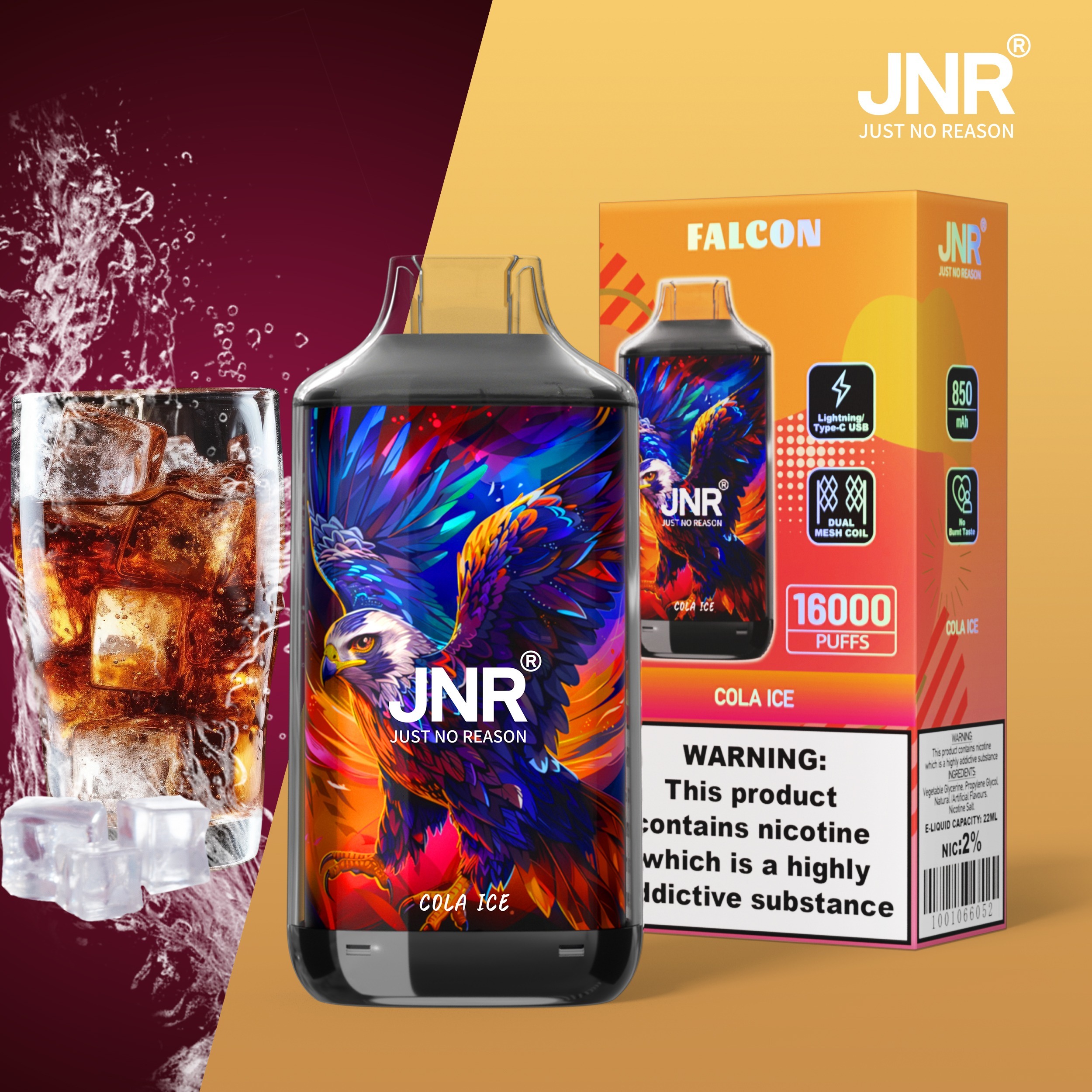 Cola Ice Jnr Falcon Puff 16k