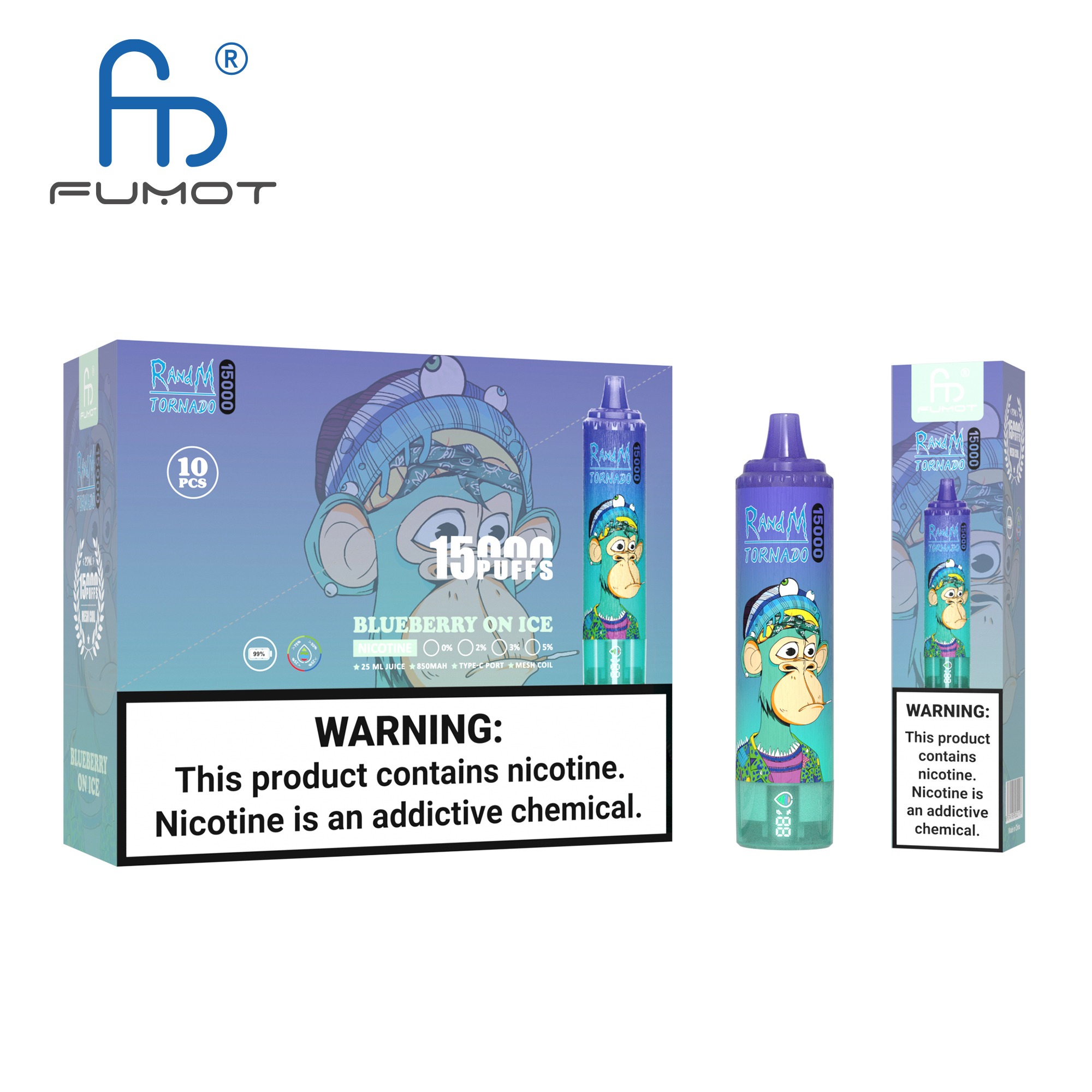 Fumot Randm Tornado 15000 Blueberry On Ice Vape