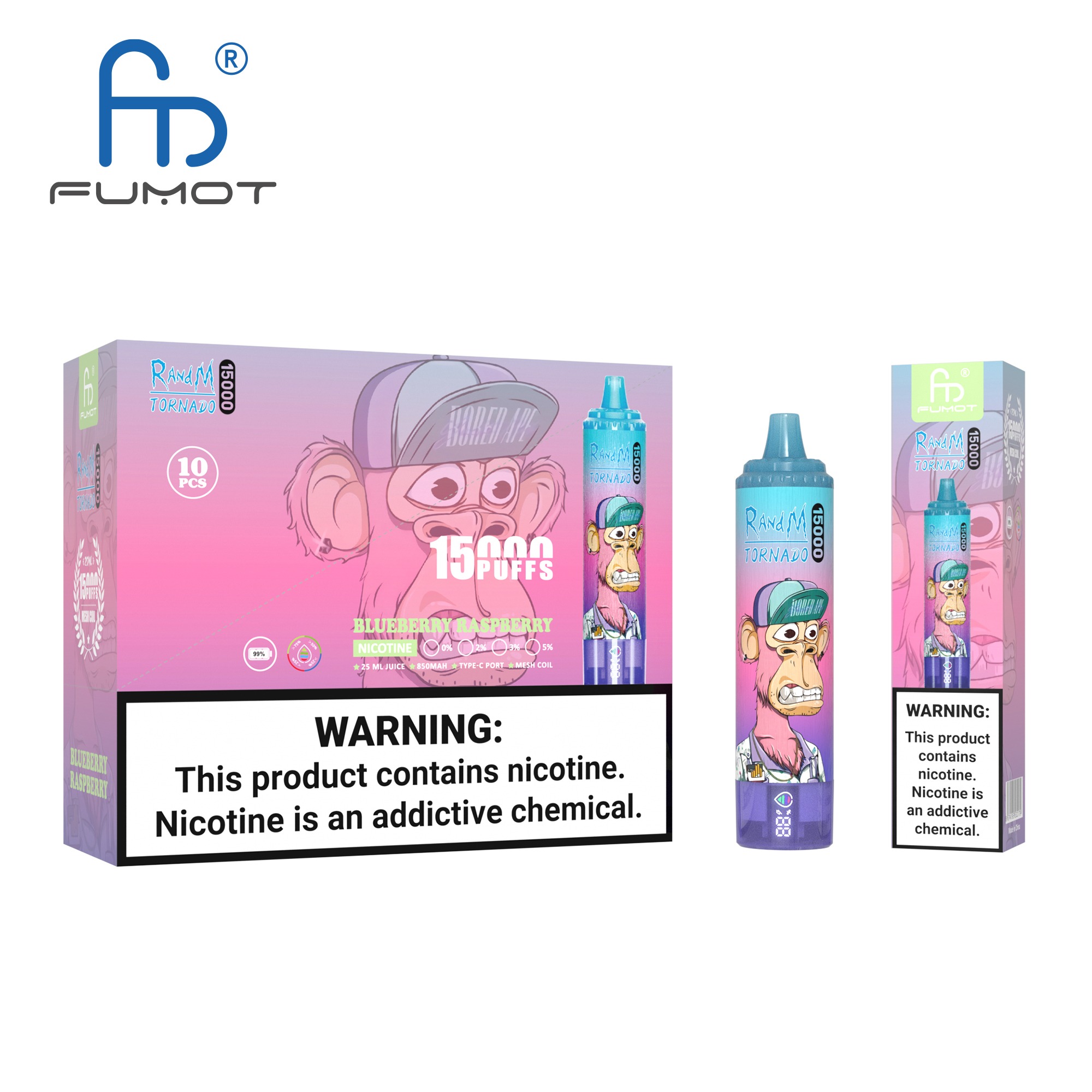 Fumot Randm Tornado 15000 Blueberry Raspberry (7)