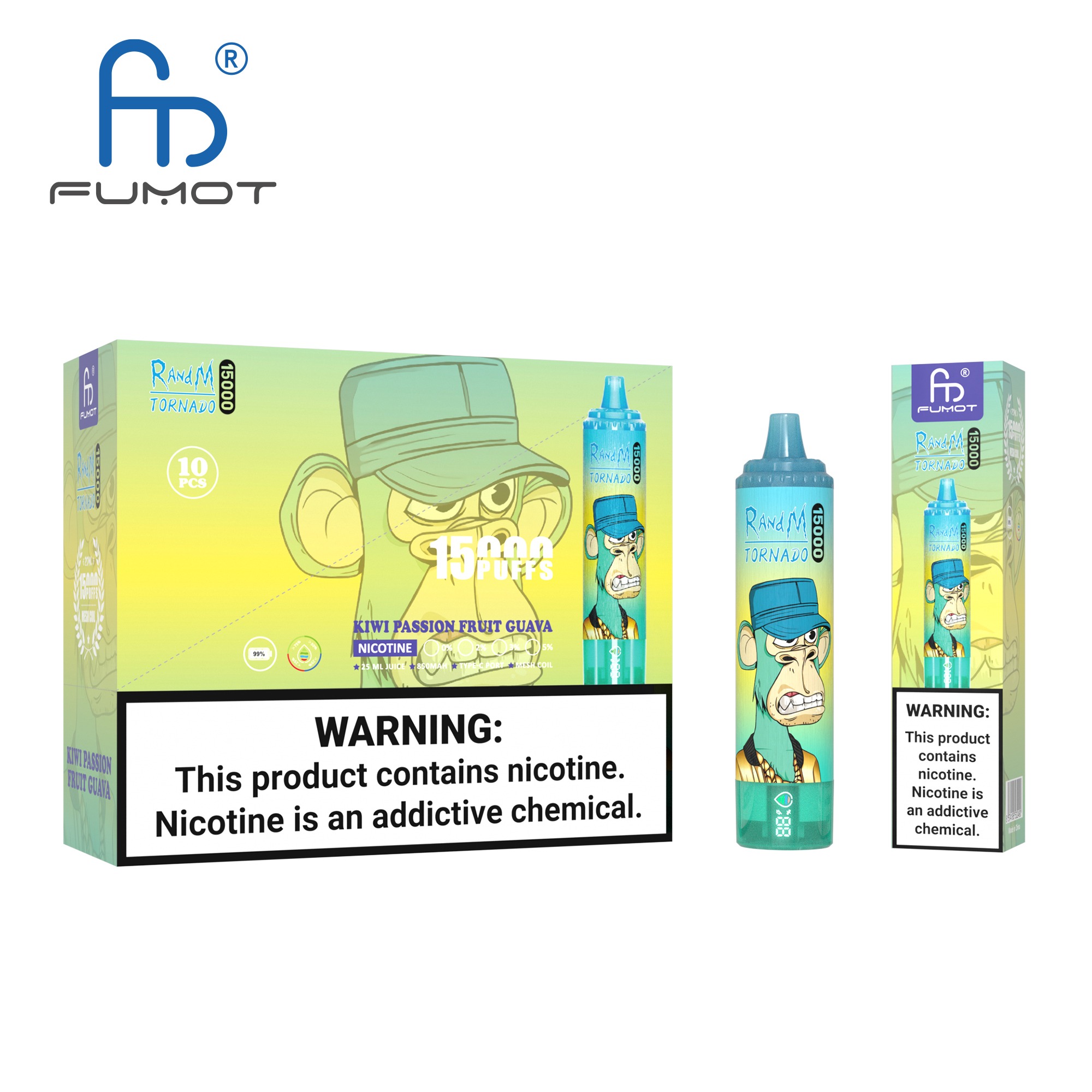 Fumot Randm Tornado 15000 Kiwi Passion Fruit Guava Vape