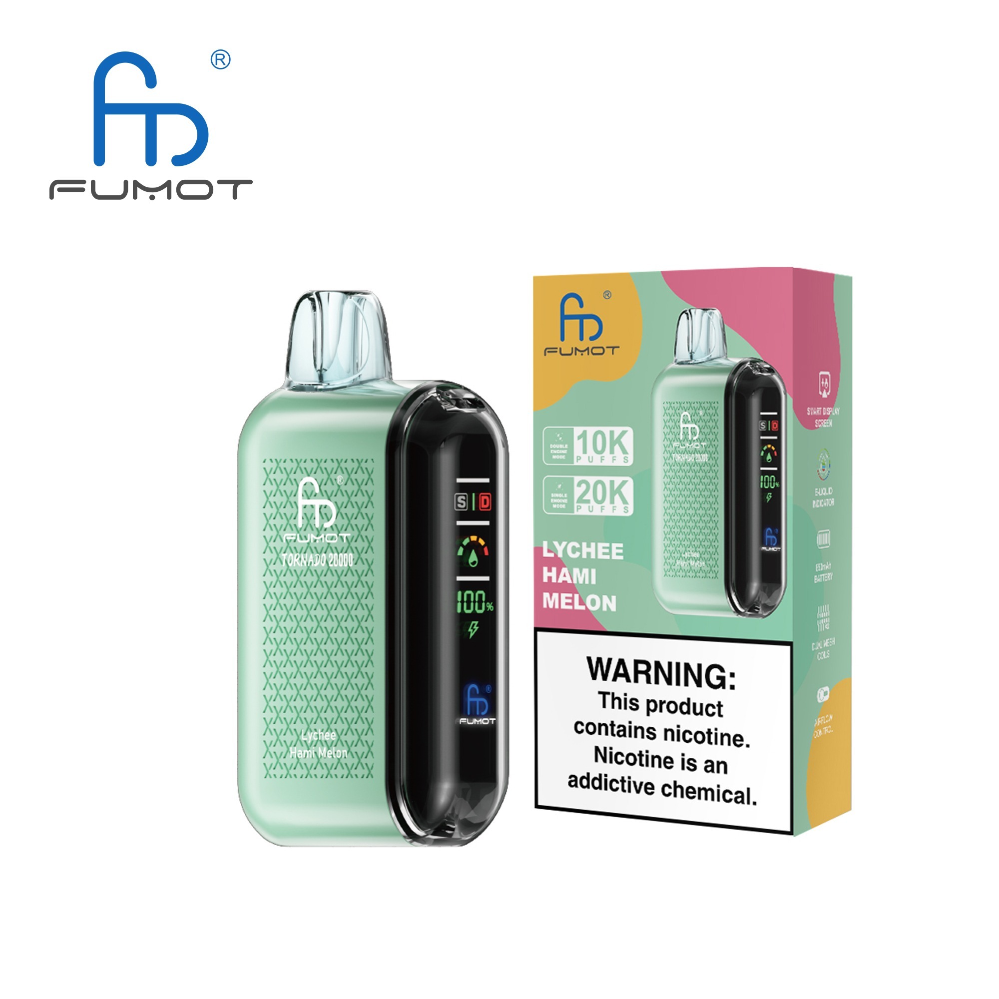 Lychee Hami Me Lon Fumot Randm Tornado 20000 Puffs Vape