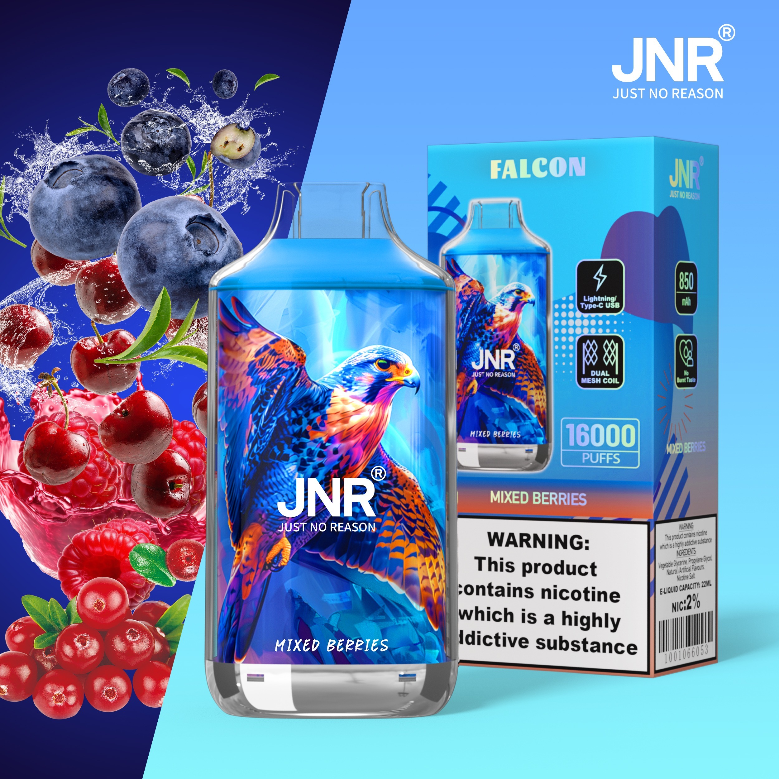 Mixed Berries Jnr Falcon Puff 16k