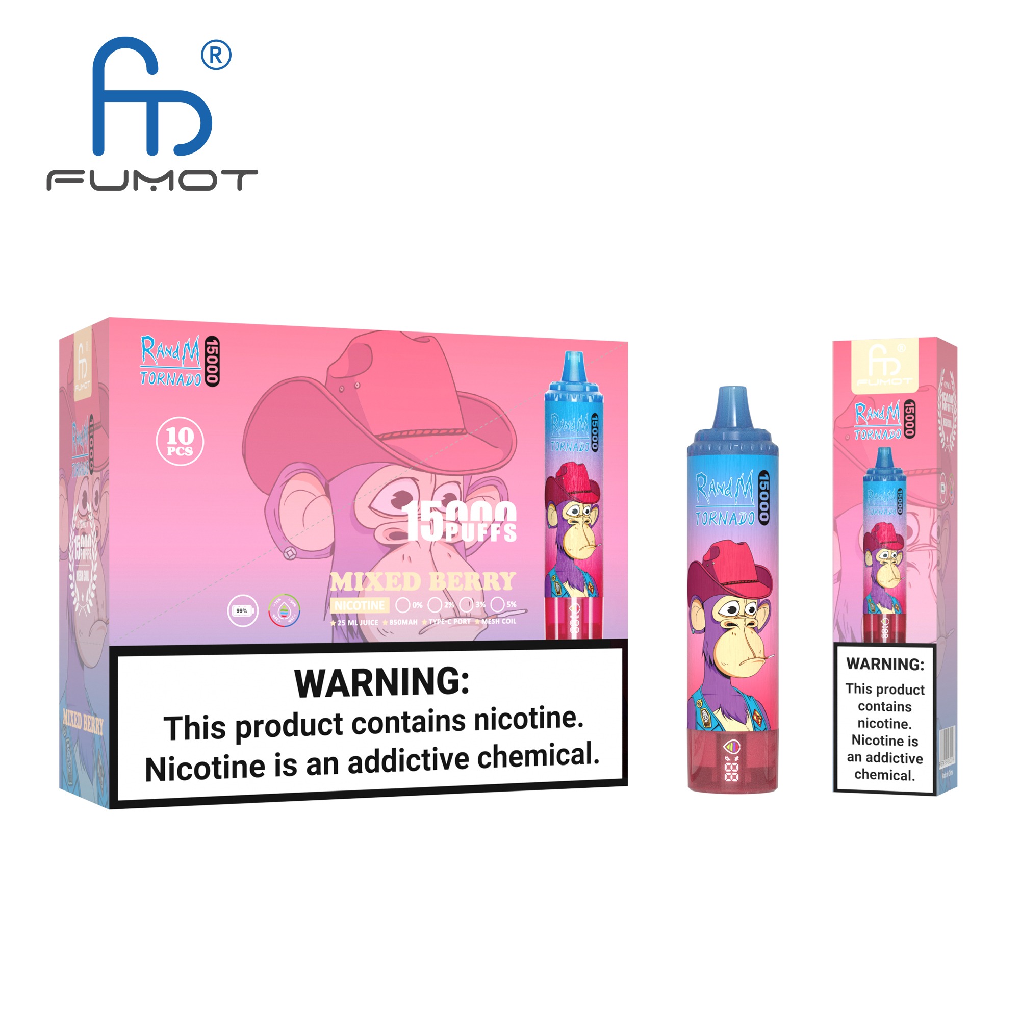 Mixed Berry Fumot Randm Tornado 15000 Vape