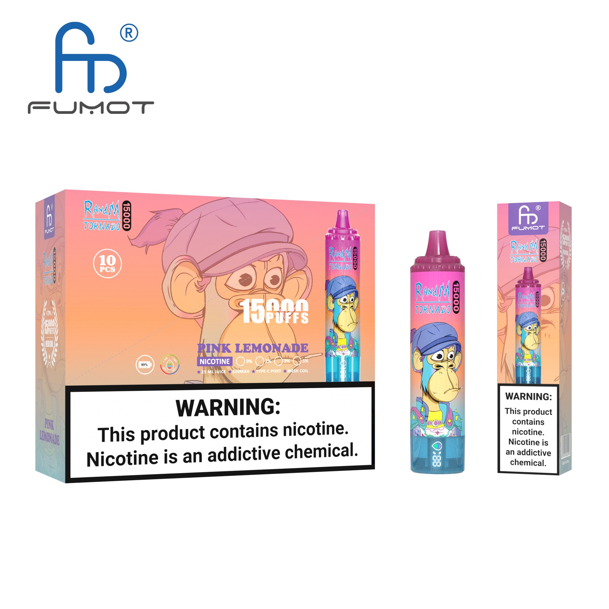 Pink Lemonade Fumot Randm Tornado 15000 Puffs Vape