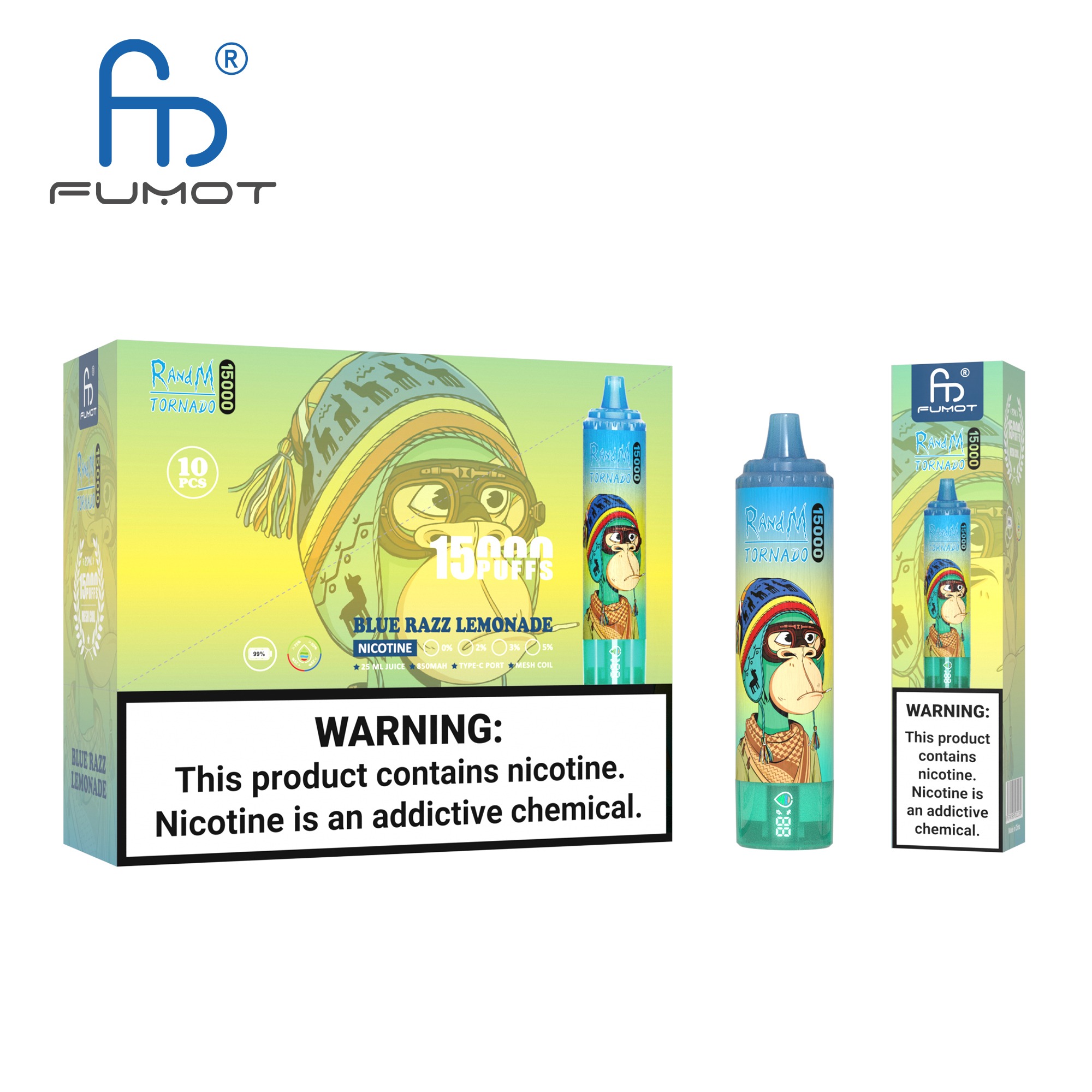 Randm Tornado 15000 Blue Razz Lemonade Vape