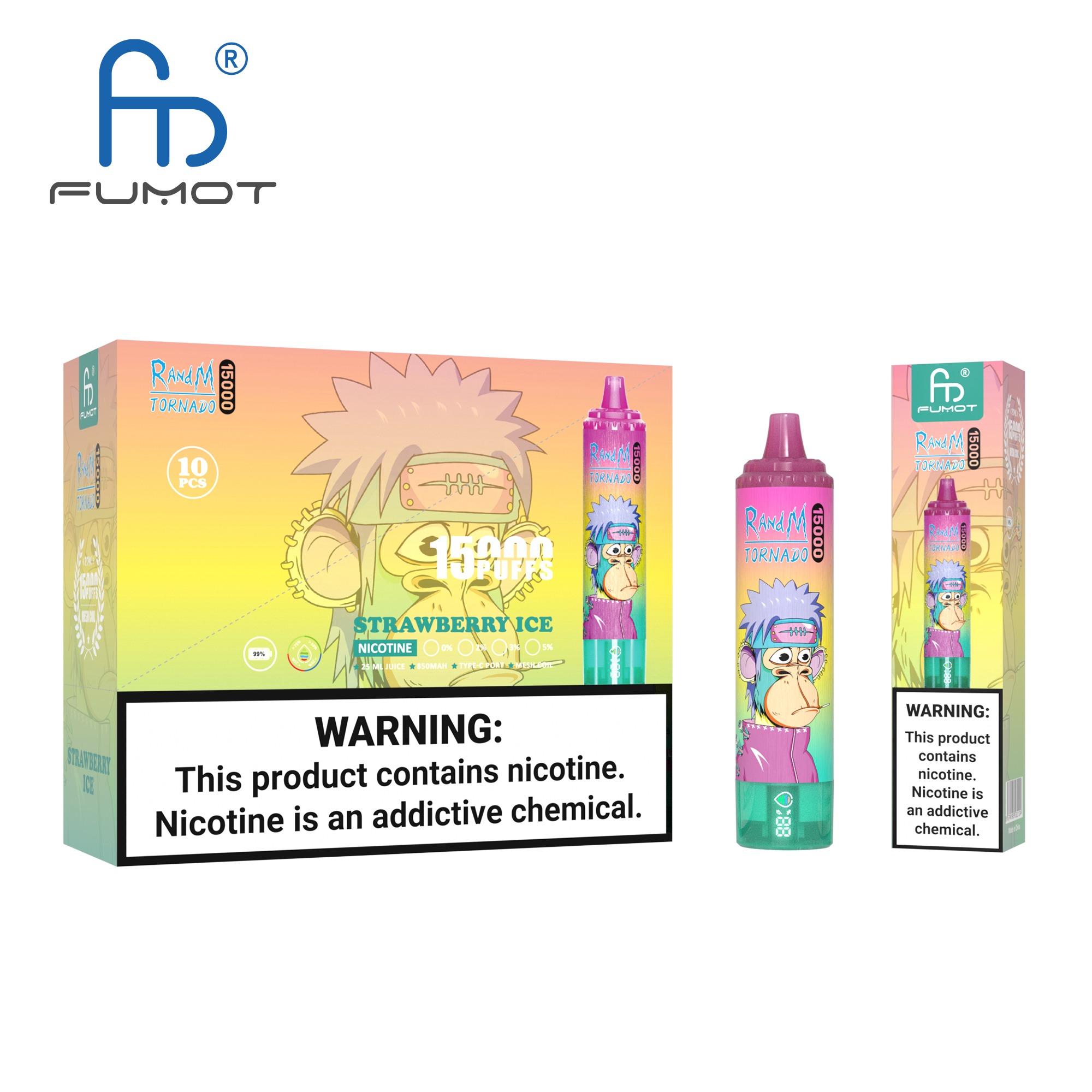 Strawberry Ice Fumot Randm Tornado 15000 Puffs Vape