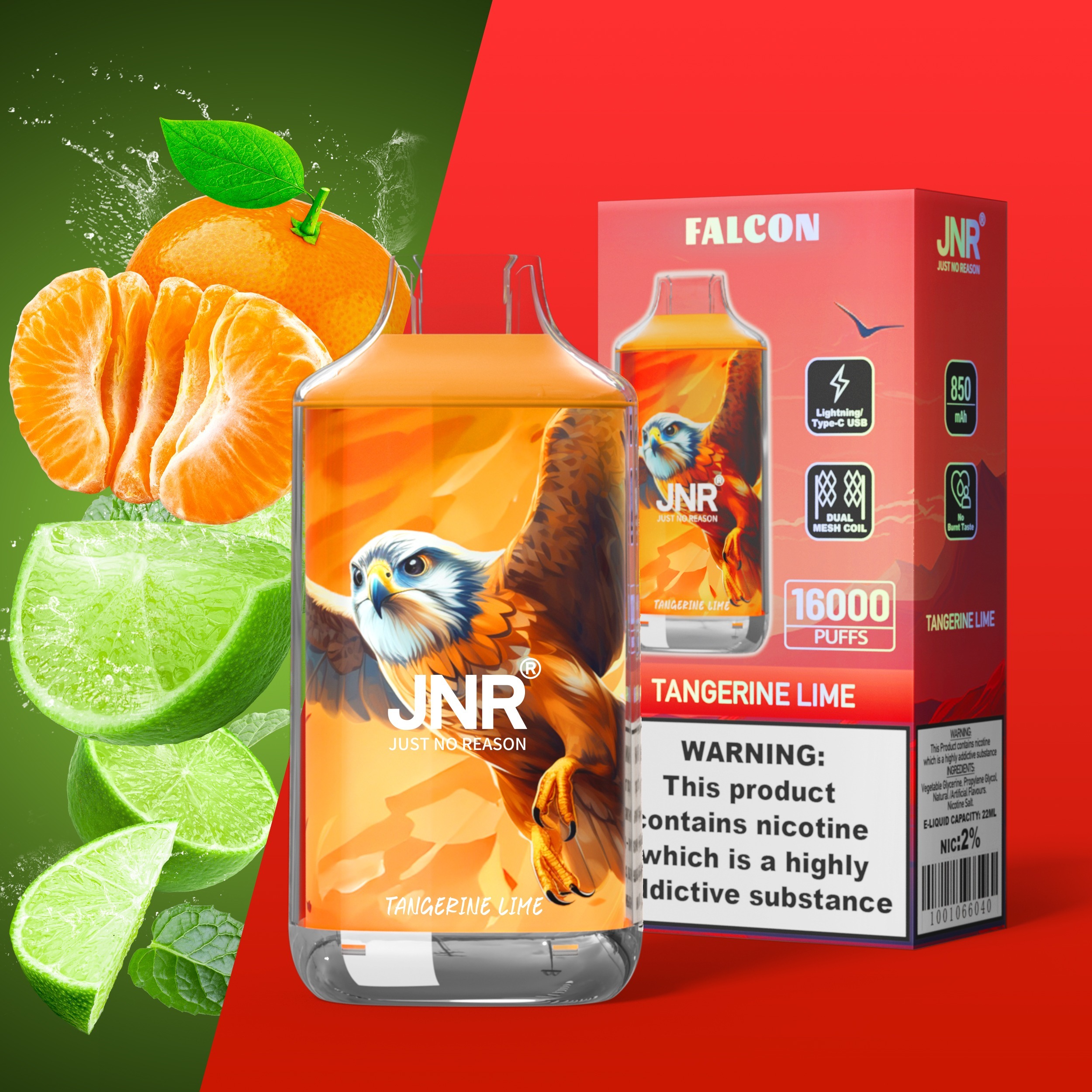 Tangerine Lime Jnr Falcon Puff 16k