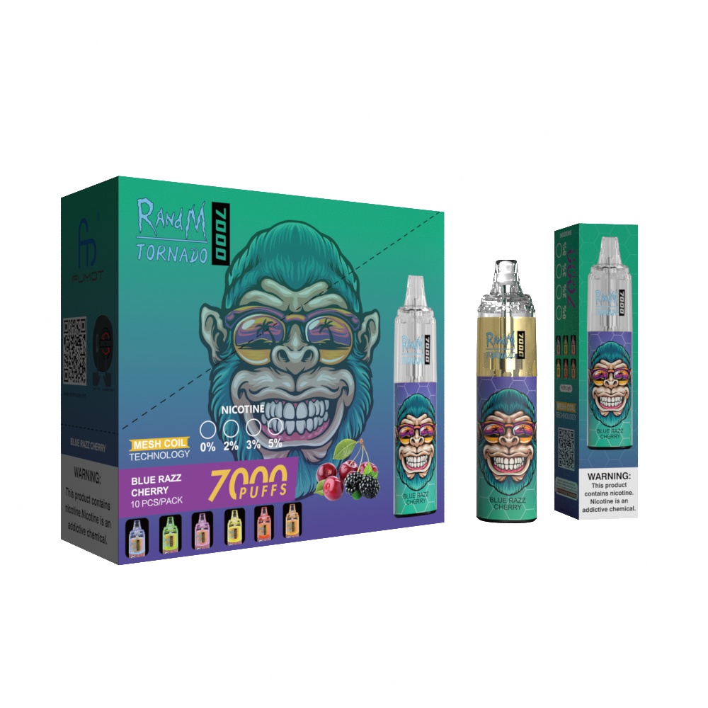 Blue Razz Cherry Fumot Randm Tornado 7000 Puff Vape (3)