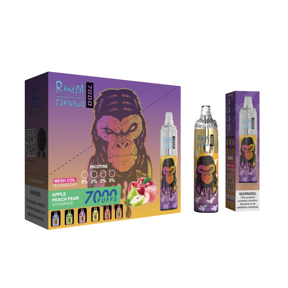 Fumot Randm Tornado 7000 Dangereux Randm Vape Apple Peach Pear (2)