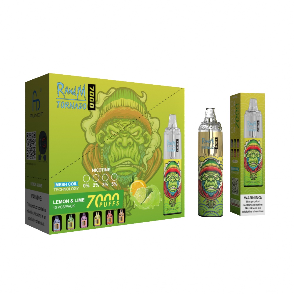 Lemon&lime Fumot Randm Tornado 7000 Puff Vape (2)