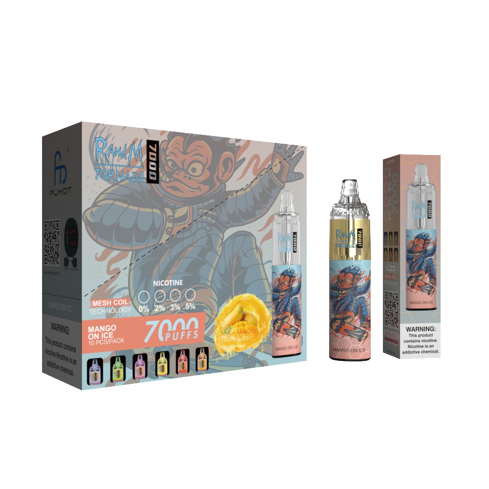 Mango On Ice Fumot Randm Tornado 7000 Puff Vape (1)