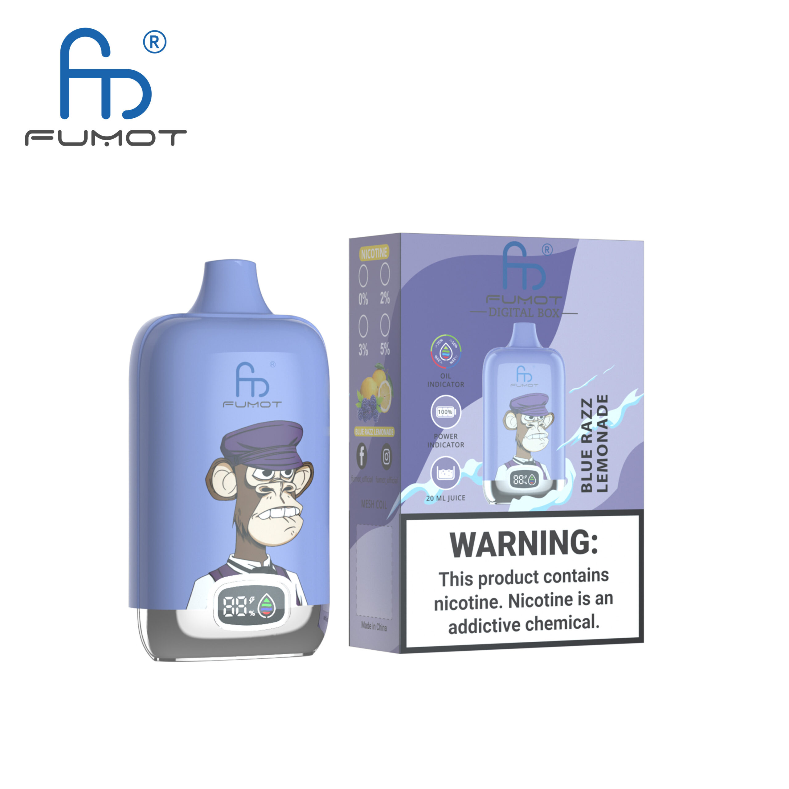Fumot 12000 Blue Razz Lemonade 1