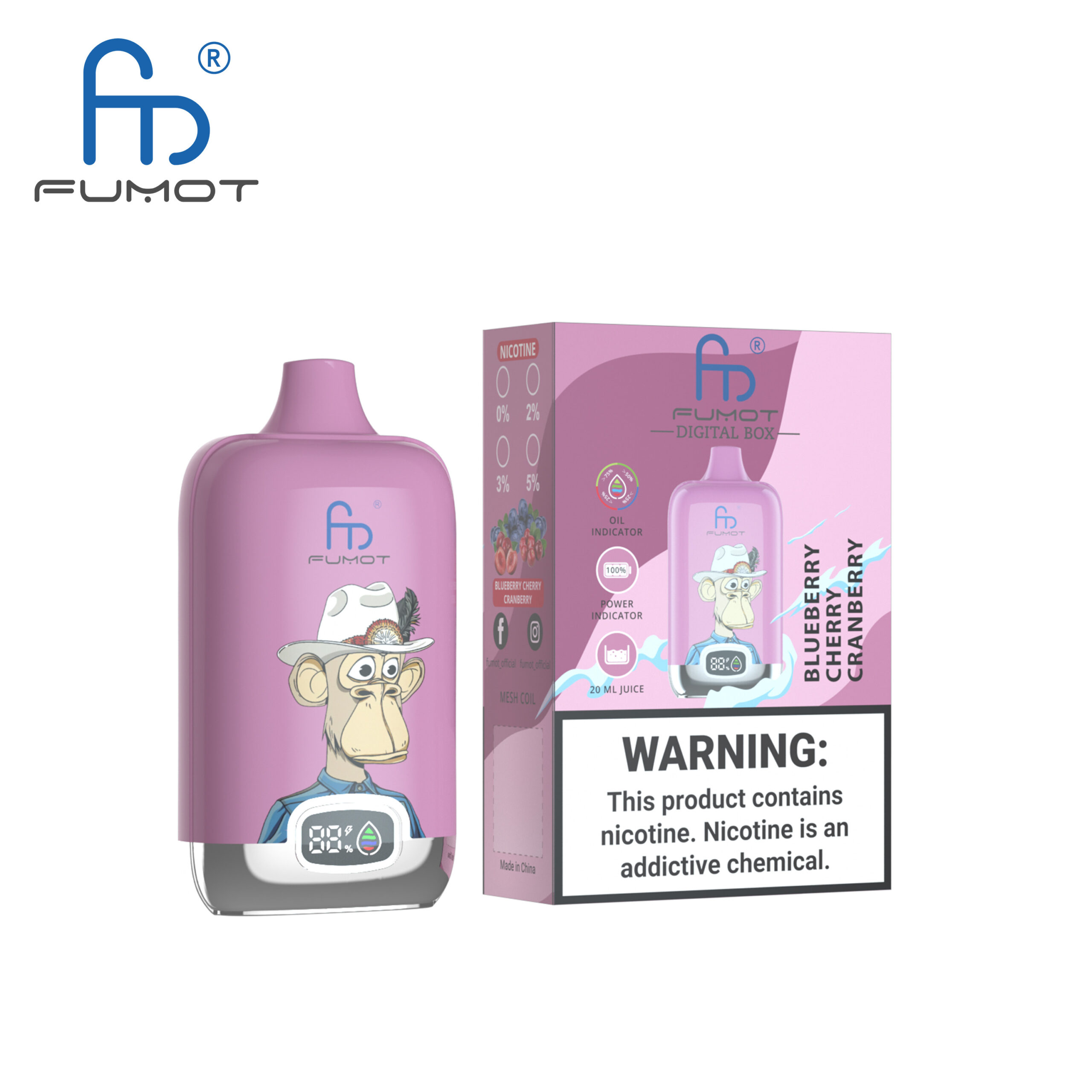 Fumot 12000 Blueberry Cherry Cranberry 1