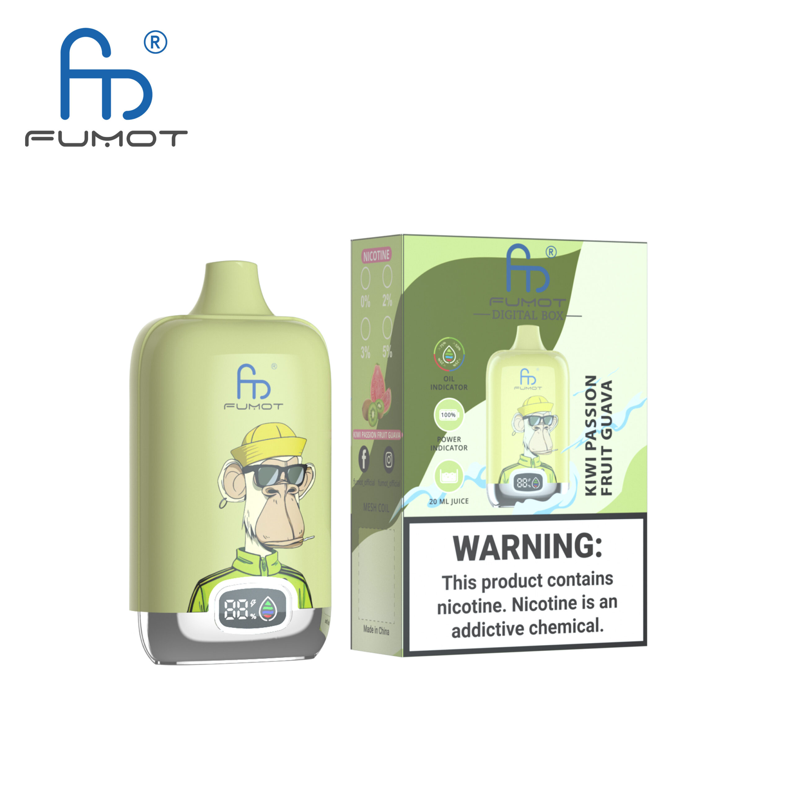 Fumot 12000 Kiwi Passion Fruit Goyave 1