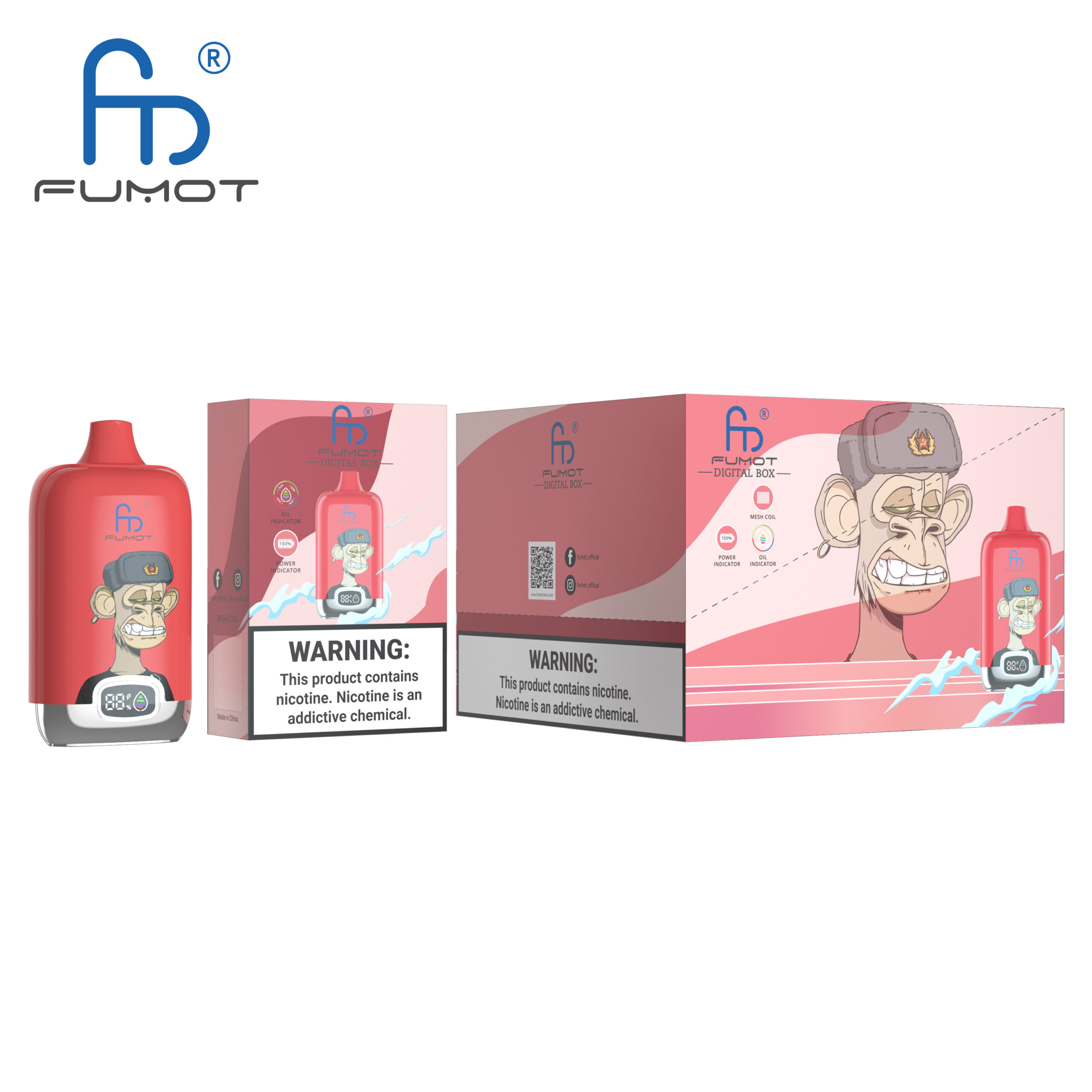 Fumot 12000 Fraise Red Bull