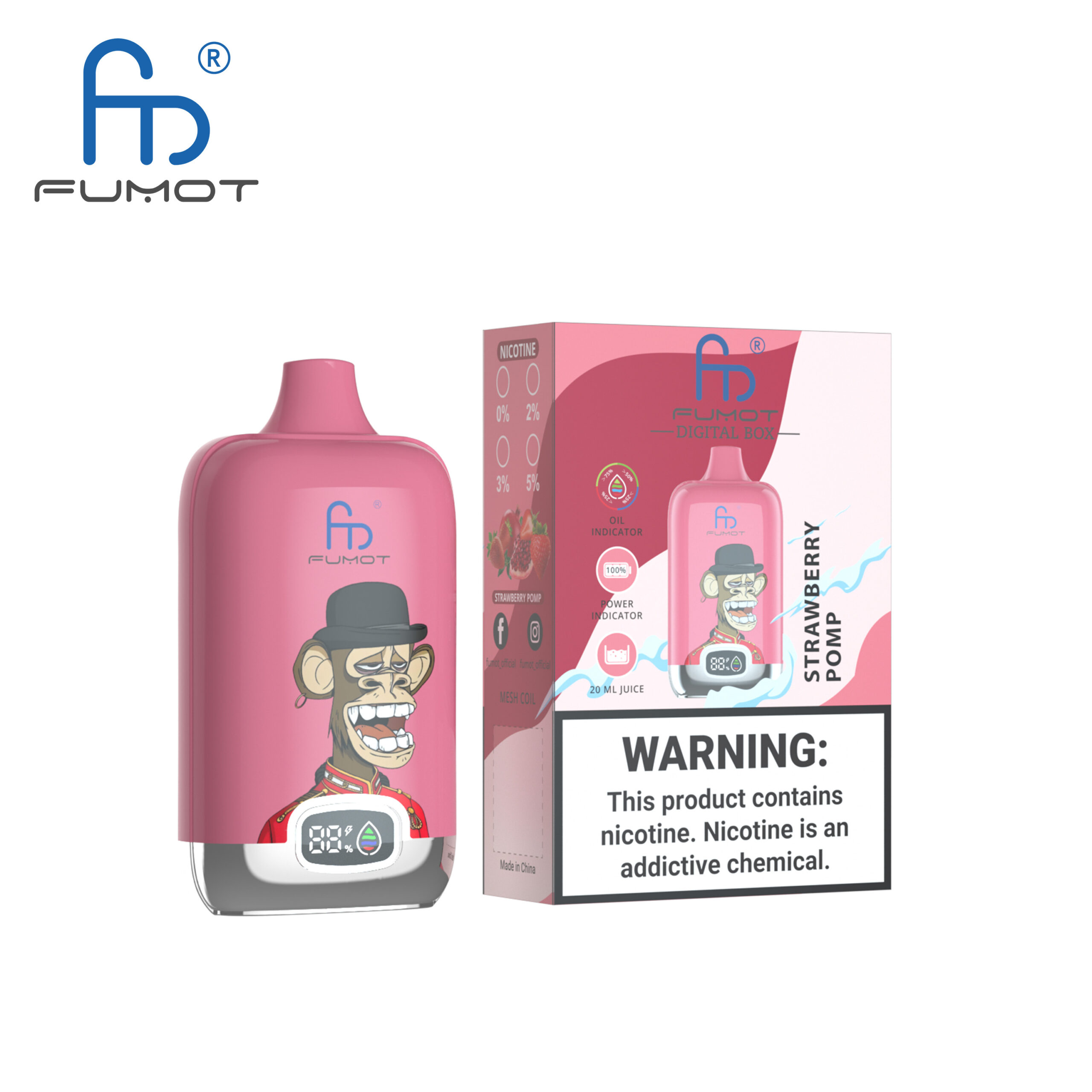 Fumot 12000 Strawberry Pomp 1