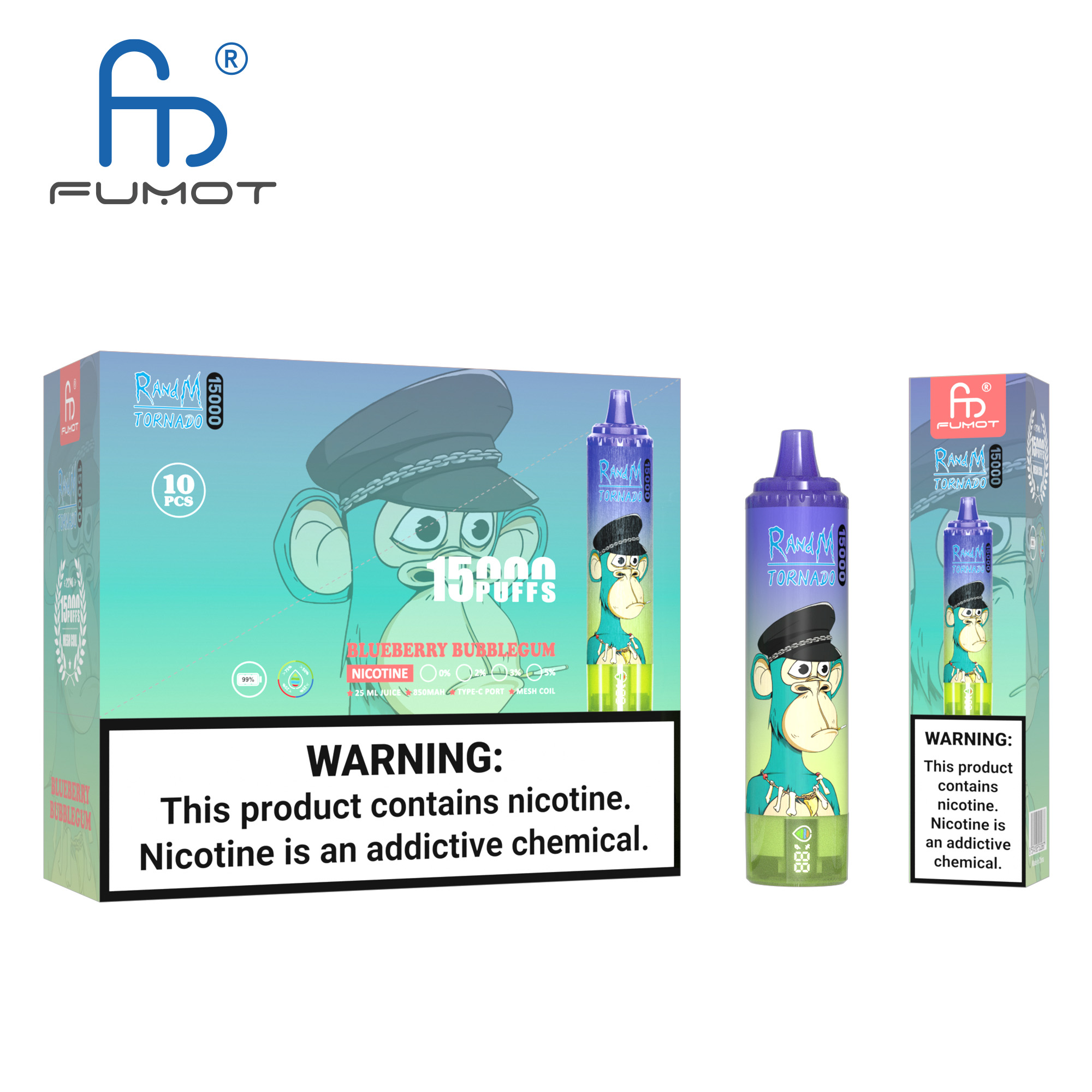 Randm Tornado 15000 Blueberry Bubblegum