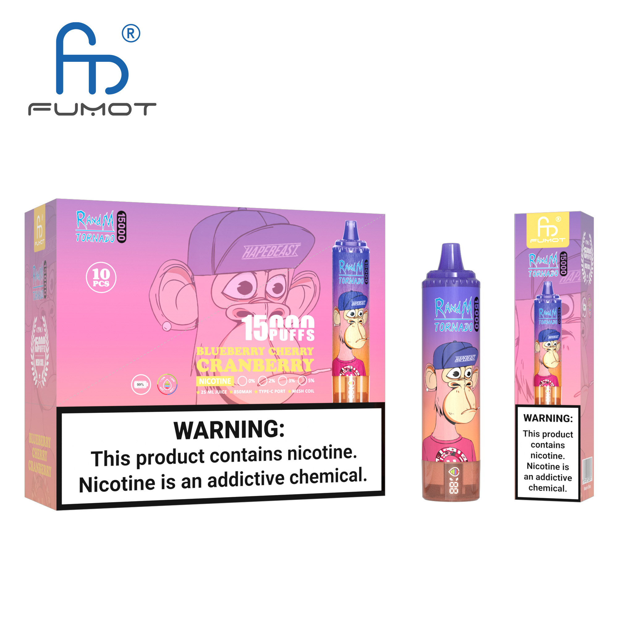 Randm Tornado 15000 Blueberry Cherry Cranberry