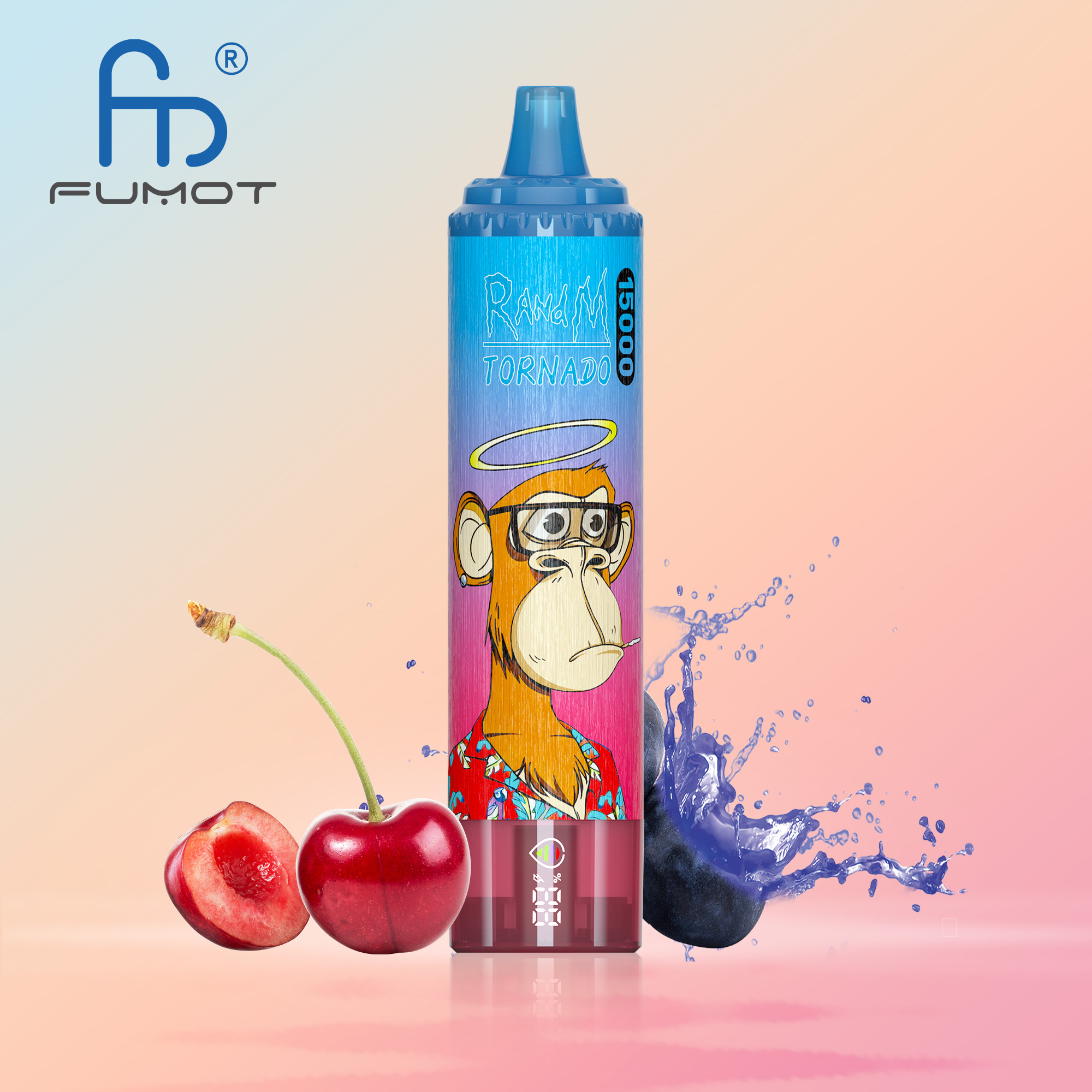 Blue Razz Cherry Fumot RandM Tornado 15K