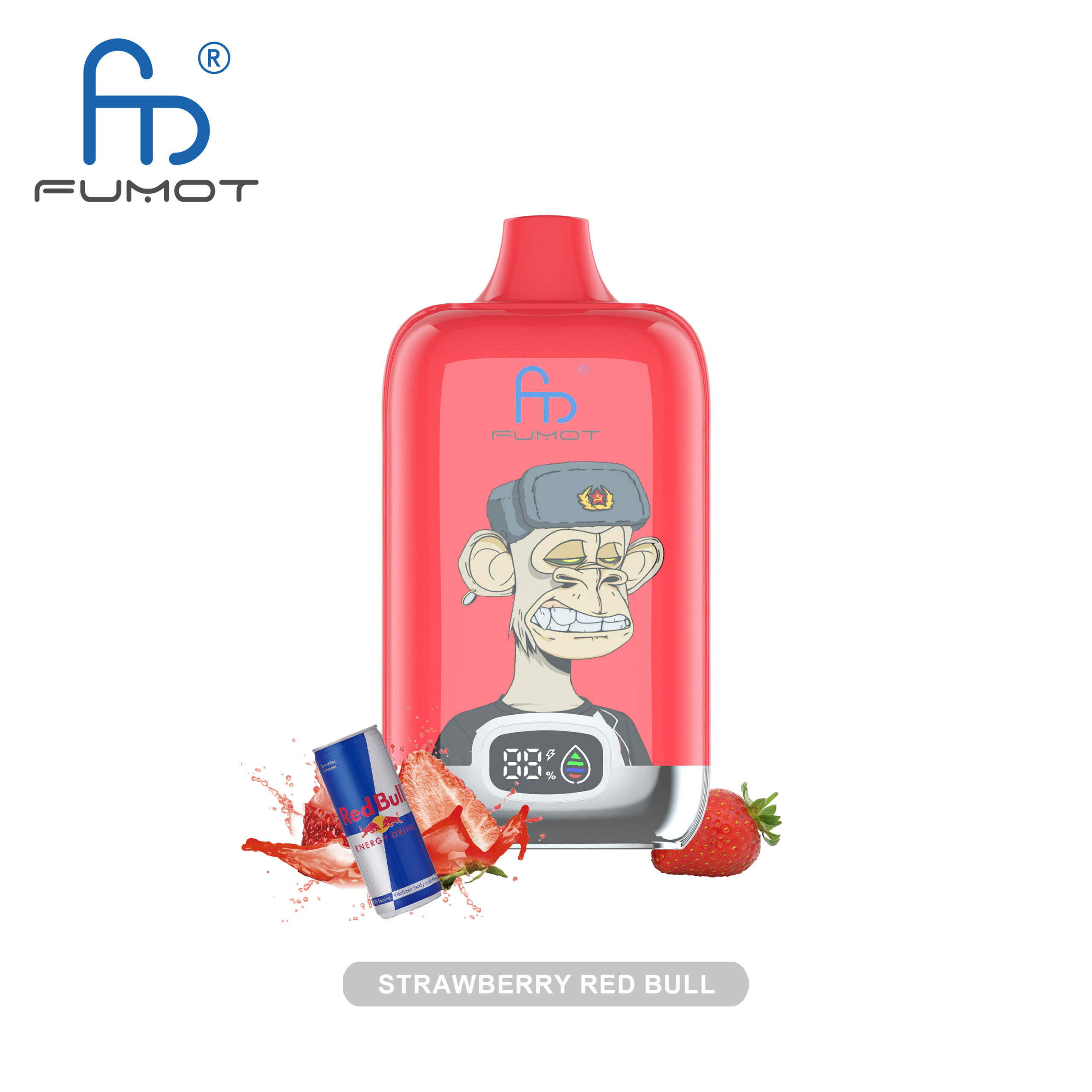 Fraise Red Bull Fumot RandM Tornado 12000